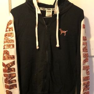 Victoria’s Secret PINK jacket with rose gold sequin size S